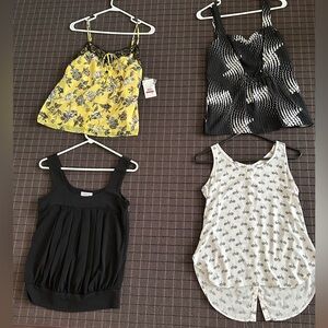 Lot of 4 Cute Sleeveless Tops for Work, Casual Ocassions